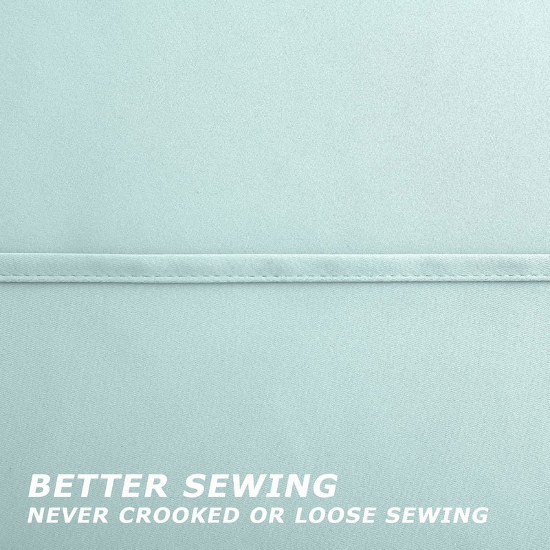 KOUFALL Nursery Curtains Boy Blackout, Thermal Insulated Curtains for Baby Room, Wide 52 x 63 Inch Length, Egg Blue Aqua Pool Green - Image 5